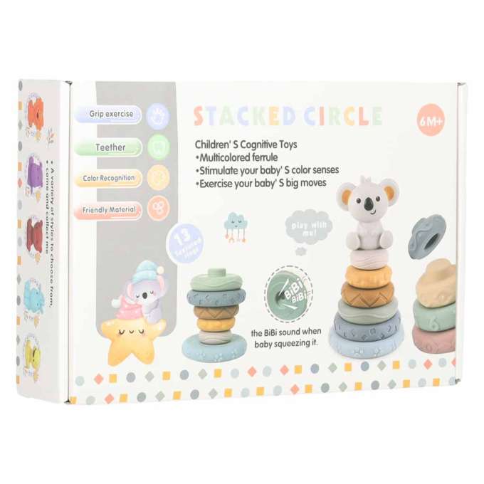 Soft sensory educational stacking pyramid blocks 13-piece set