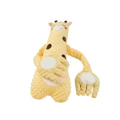 Soothing baby pillow for sleep with patting function giraffe