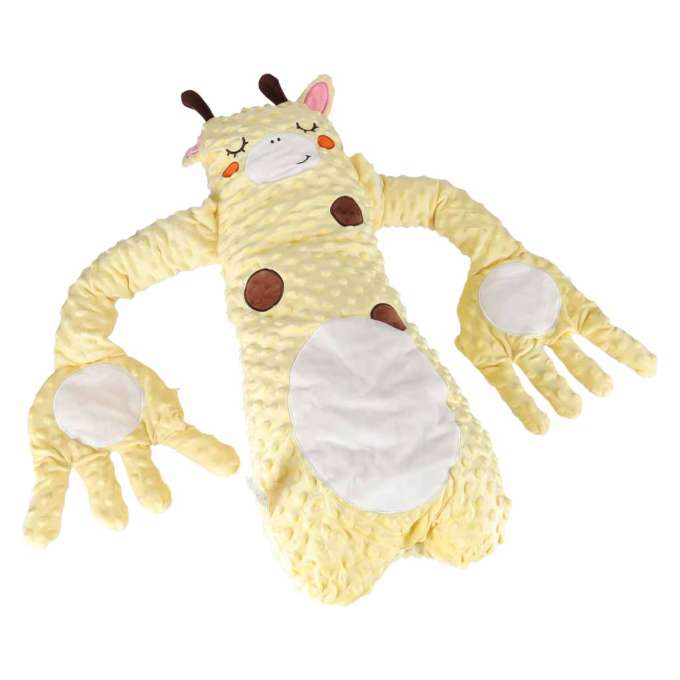 Soothing baby pillow for sleep with patting function giraffe