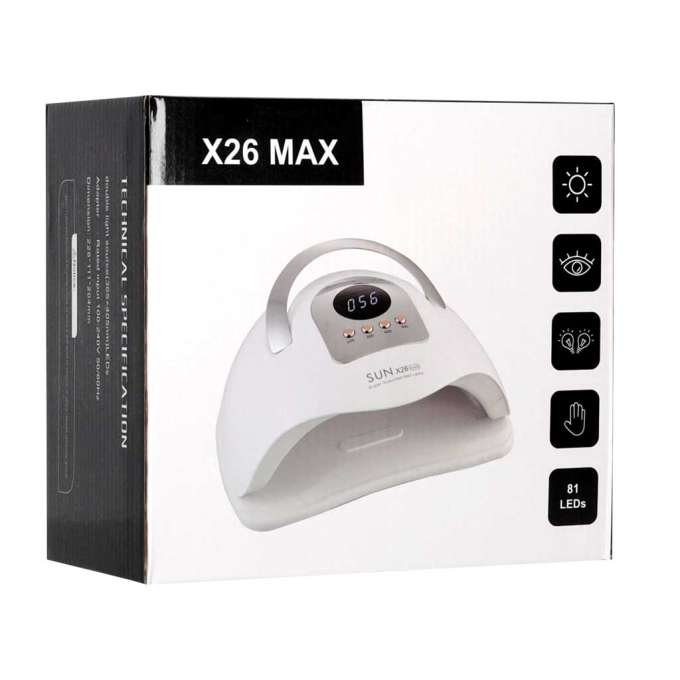 Sun X26 UV Nail Lamp 81 LEDs 380W for manicures hybrid nails and gel nails