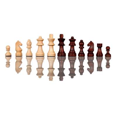 Wooden Chess and Checkers 2-in-1 Puzzle Game 31 cm