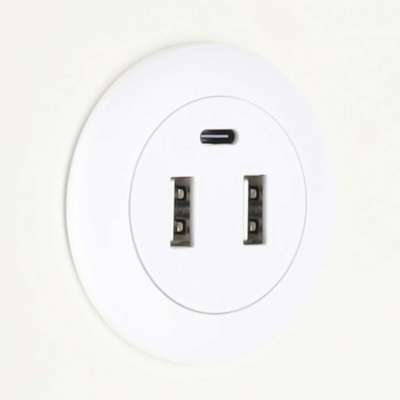 Szafka nocna szuflady oświetlenie LED USB ładowanie głośnik Bluetooth ecru