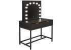 Vanity table with LED mirror 13-bulb lighting and drawers 7