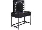 Vanity table with LED mirror 13-bulb lighting and drawers 8