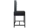 Vanity table with LED mirror 13-bulb lighting and drawers 9