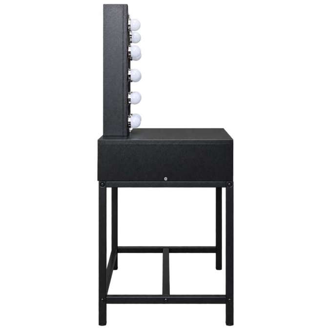 Vanity table with LED mirror 13-bulb lighting and drawers