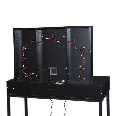 Vanity table with LED mirror 13-bulb lighting and drawers