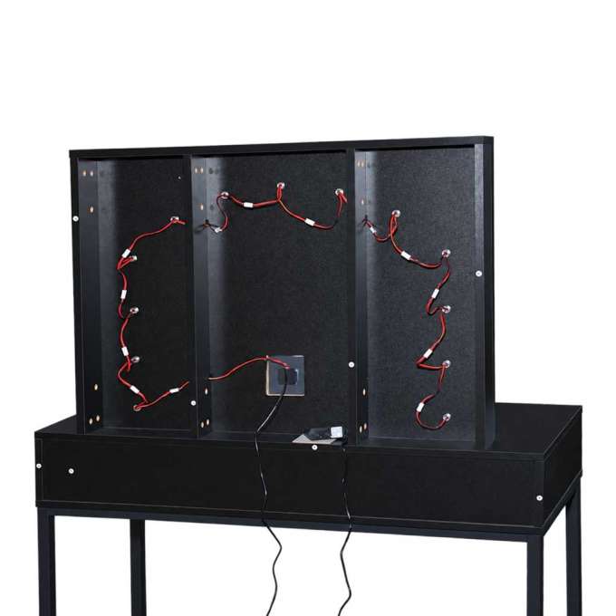 Vanity table with LED mirror 13-bulb lighting and drawers