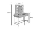 Vanity table with LED mirror 13-bulb lighting and drawers 11
