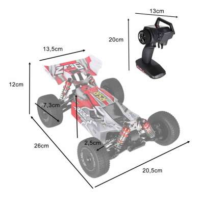 WLToys 144001 1:14 Scale 4WD Off-Road RC Car 60 km/h 2.4 GHz Ready-to-Run
