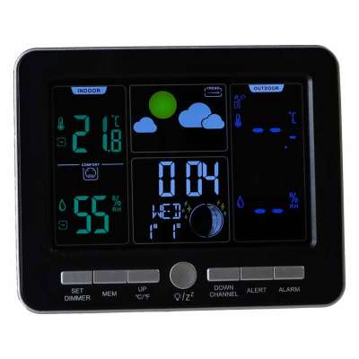 Weather station thermometer hygrometer clock alarm USB