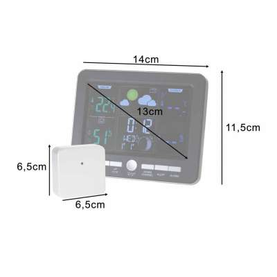 Weather station thermometer hygrometer clock alarm USB