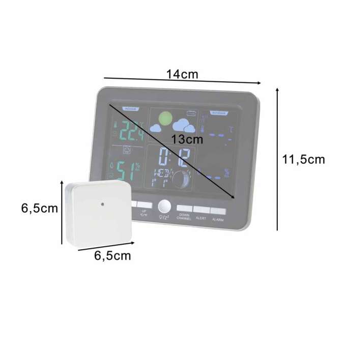Weather station thermometer hygrometer clock alarm USB