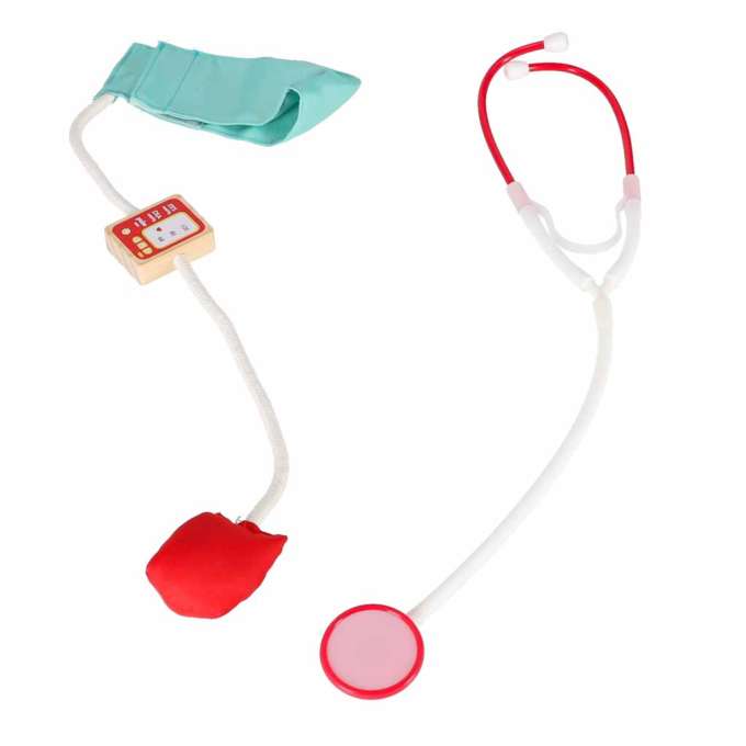 Wooden Doctor's Set Small Doctor's Bag and Accessories