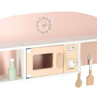 Wooden MDF MODERN CLASSIC Children's Kitchen Set with Accessories 82 cm Pink