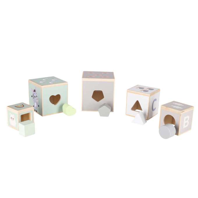 Wooden Shape Sorter Pyramid Tower Educational Puzzle