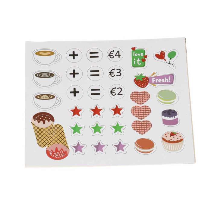 Wooden café and bakery for kids coffee machine cupcakes ice cream desserts