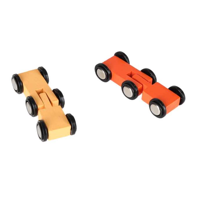 Wooden car slide track for 2 cars