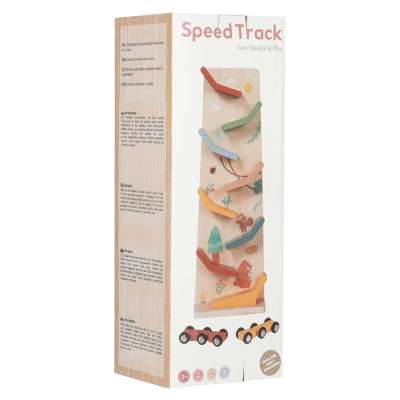 Wooden car slide track for 2 cars