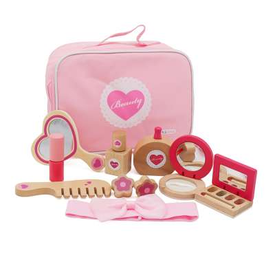 Wooden makeup set for girls makeup beauty products and accessories