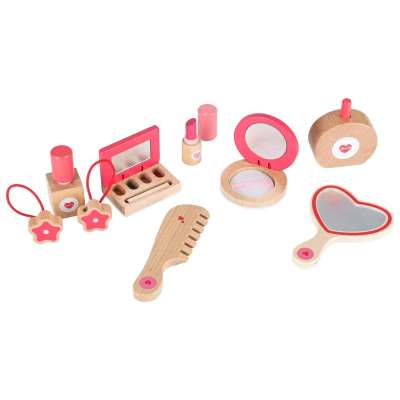 Wooden makeup set for girls makeup beauty products and accessories