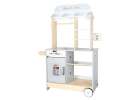 Wooden market stall food truck with a wheeled ice cube maker 13