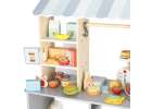 Wooden market stall food truck with a wheeled ice cube maker 4