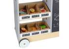 Wooden market stall food truck with a wheeled ice cube maker 2