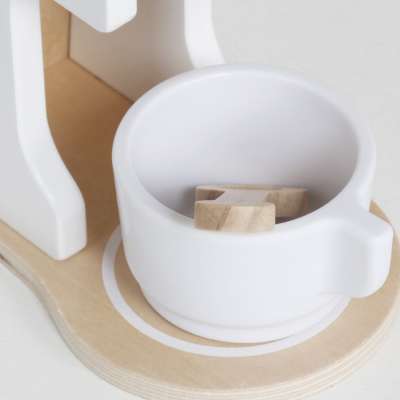 Wooden toy toaster coffee maker and mixer set a kitchen appliance set for kids