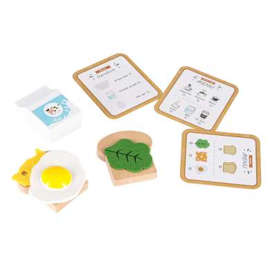 Wooden toy toaster coffee maker and mixer set a kitchen appliance set for kids