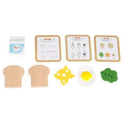 Wooden toy toaster coffee maker and mixer set a kitchen appliance set for kids