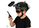 Zestaw żołnierza militarny hełm walkie talkie lornetka latarka 11
