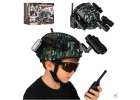 Zestaw żołnierza militarny hełm walkie talkie lornetka latarka 1