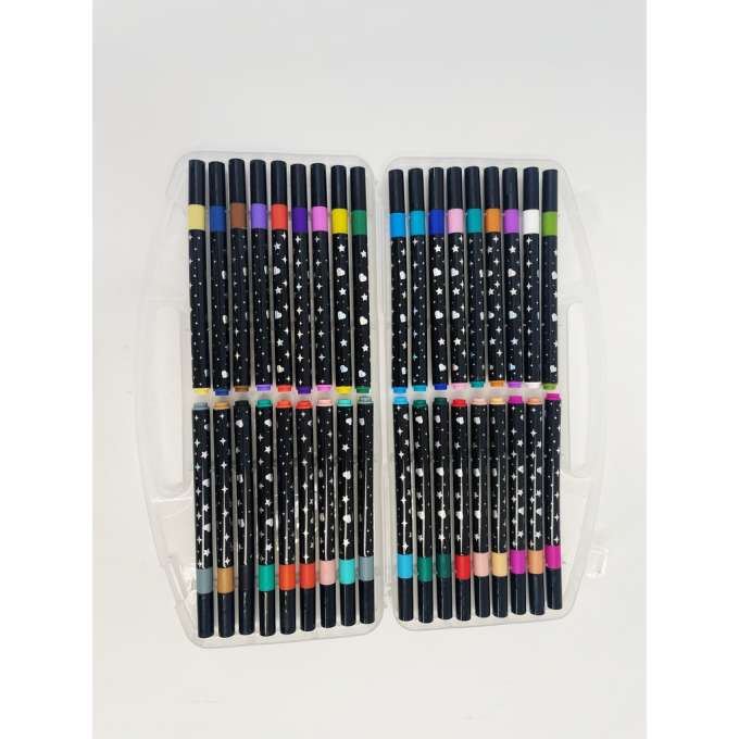 Glitter Markers Felt-Tip Pens and Coloring Markers in a Case 36-Piece Set