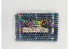 Glitter Markers Felt-Tip Pens and Coloring Markers in a Case 60-Piece Set 1