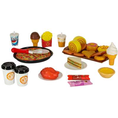 Kids' Snacks Pizza Desserts and Toys 56-Piece Set