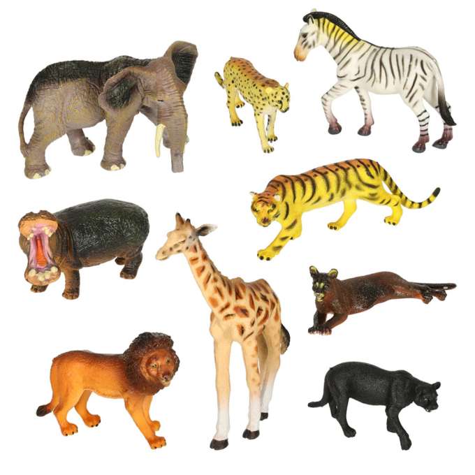 Animal figurines zoo safari farm animals accessories box of 28 pieces