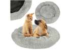 Plush Dog Bed 100 cm Light Gray 1