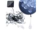 Lampki solarne ogrodowe sople 6,5m 30LED zimny bia 1