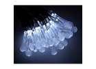 Lampki solarne ogrodowe sople 6,5m 30LED zimny bia 8