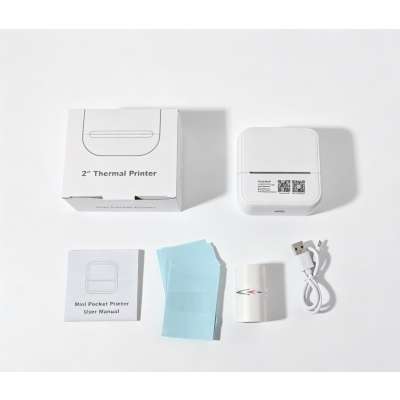 Mini Portable Thermal Printer for Tattoos Labels and Photos Small Paper Rolls