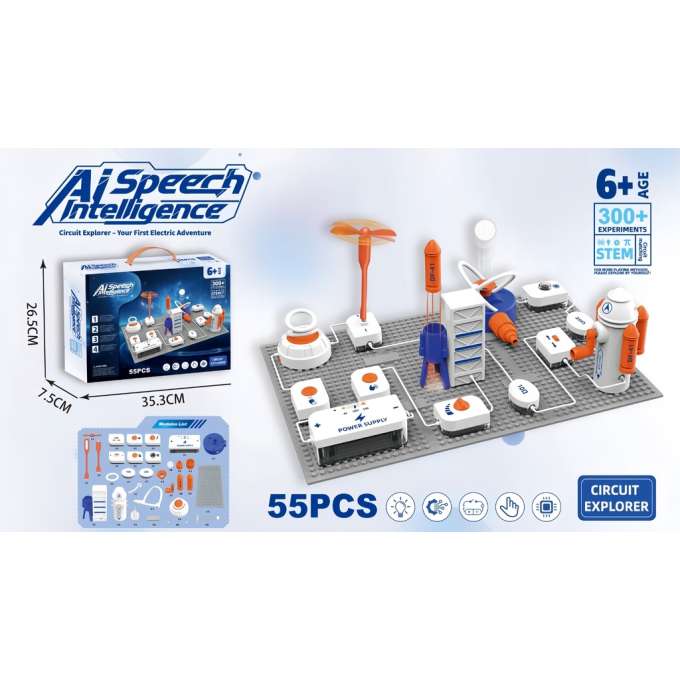 Small Electronics &amp; EE Voice Control Educational Set 55 pcs