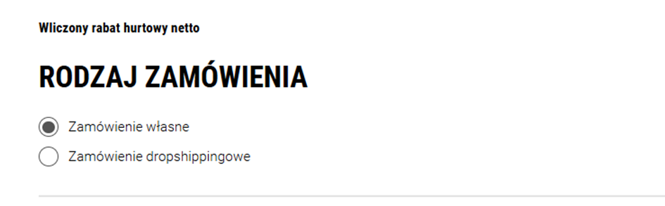 Rodzaj zamówienia