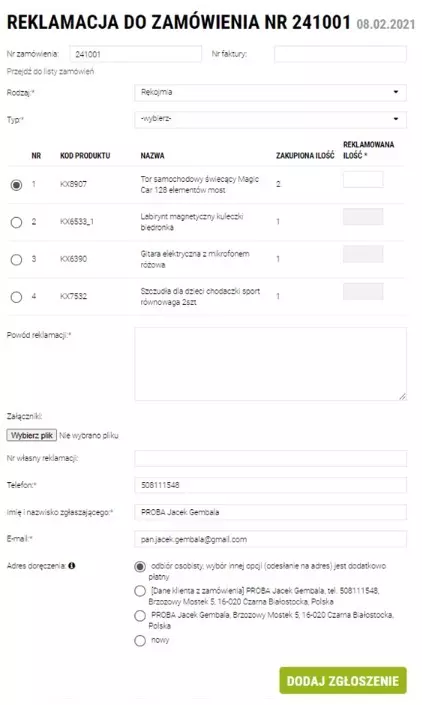 complete the form