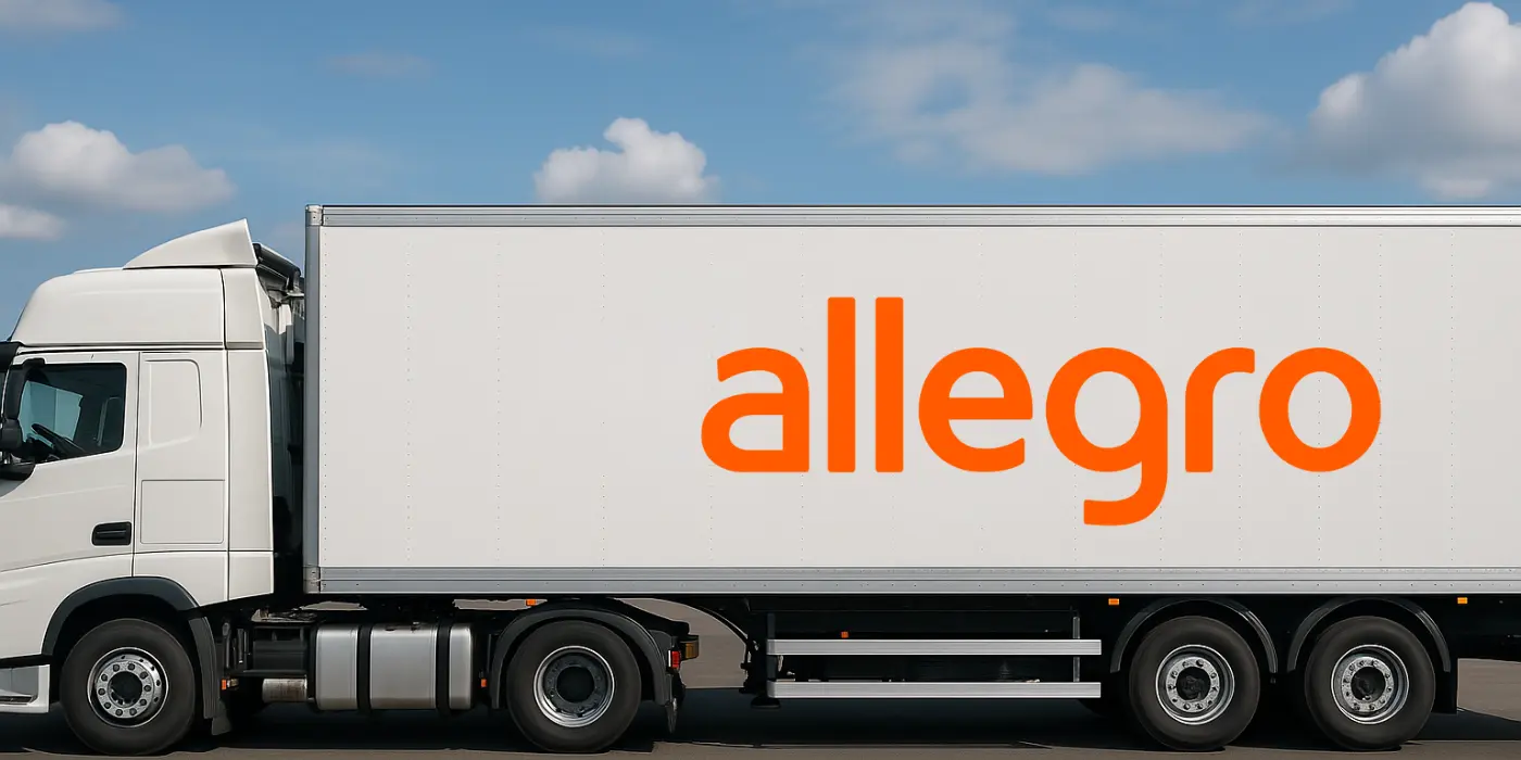 ciężarówka z logo allegro